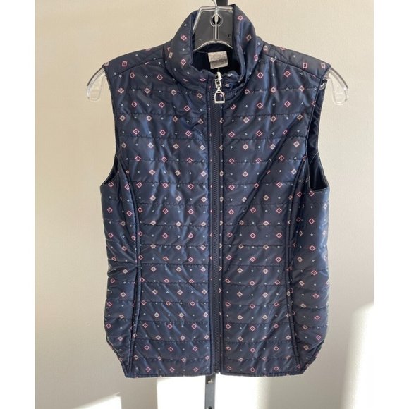 Ariat Jackets & Blazers - Ariat Womens Navy Patterned Puffy Vest Size S (31743)